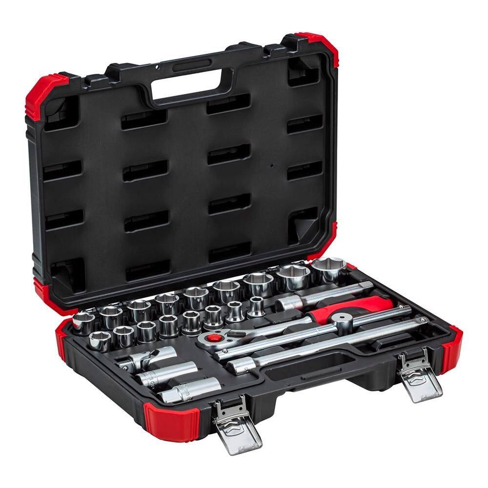Jogo de Soquetes Sextavados de 10 à 32 mm com Encaixe de 1/2\" 24 Peças - Gedore Red 3300055