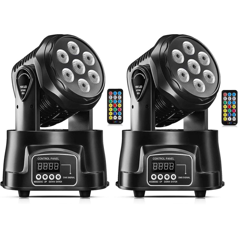 Luz de cabeça móvel U`King RGBW Iluminação de palco 2x 70W LED