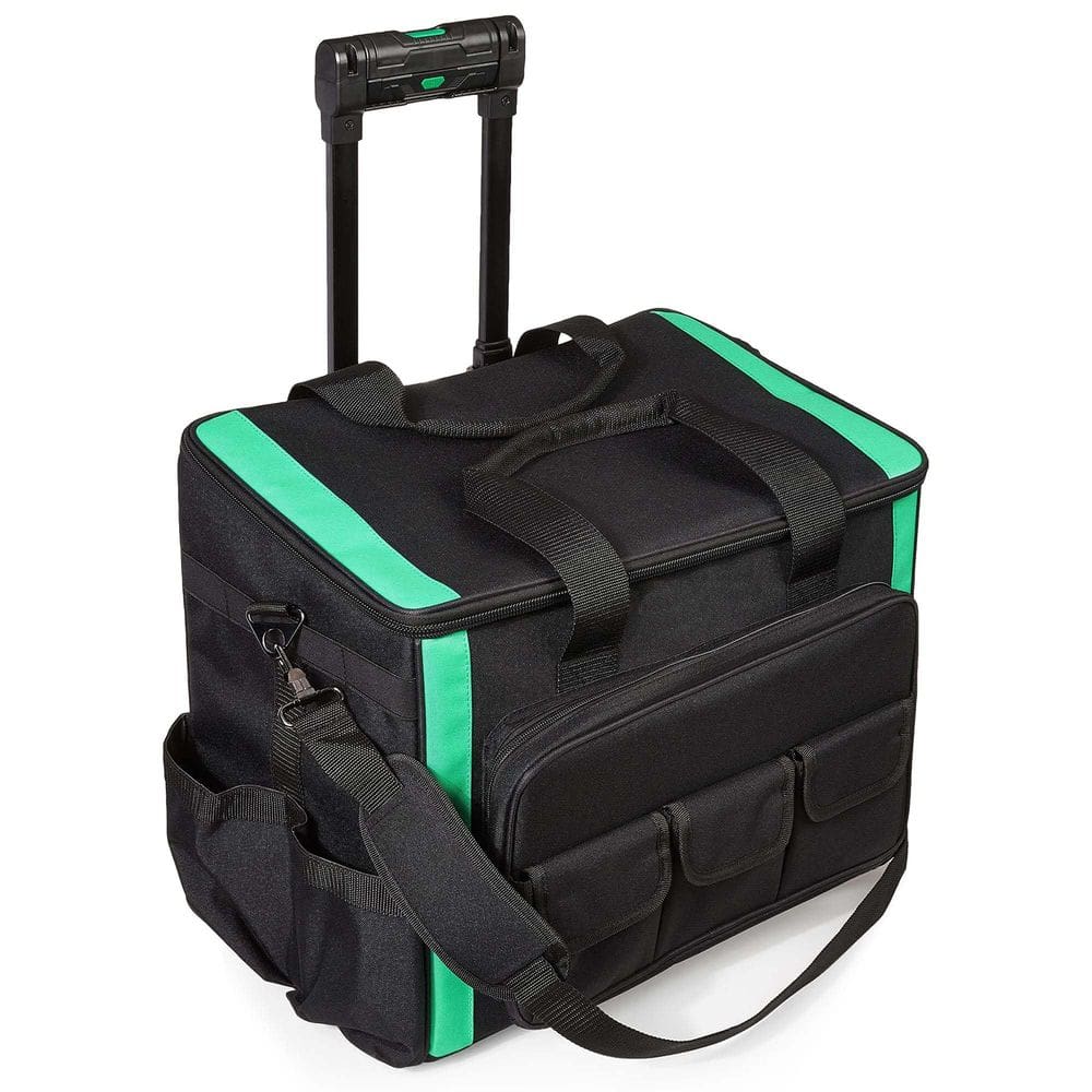 Bolsa de ferramentas Amazon Basics Lighted Roller 20 bolsos preta