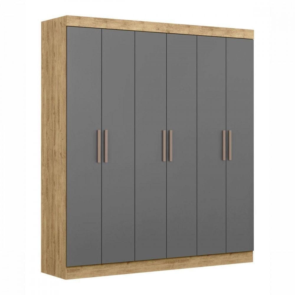 Guarda Roupa Paris Casal 6 Portas Capuccino Onix Maxel Cappuccino/onix