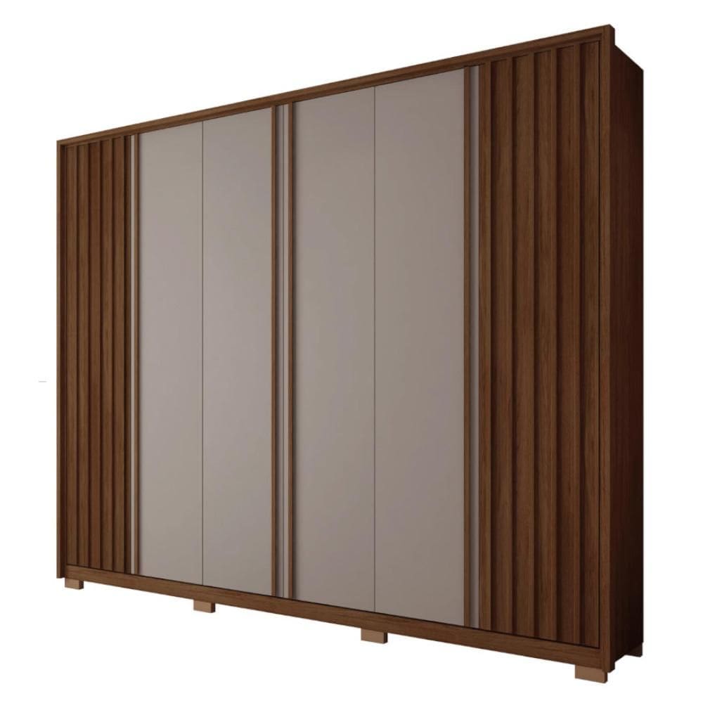 Guarda Roupa Casal 6 Portas 6 Gavetas Moon Marrom Caemmun