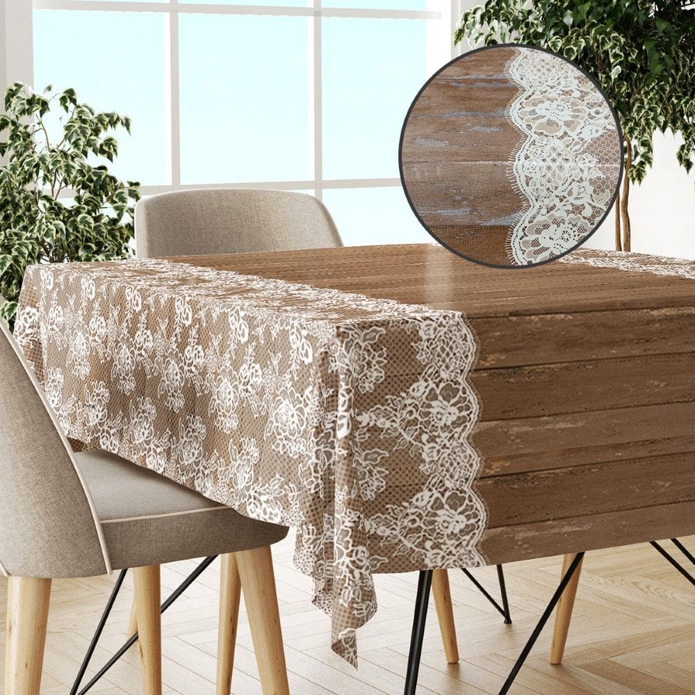 Toalha Mesa Plástica Térmica Rustique Mr 6 lugar 1,40x1,80