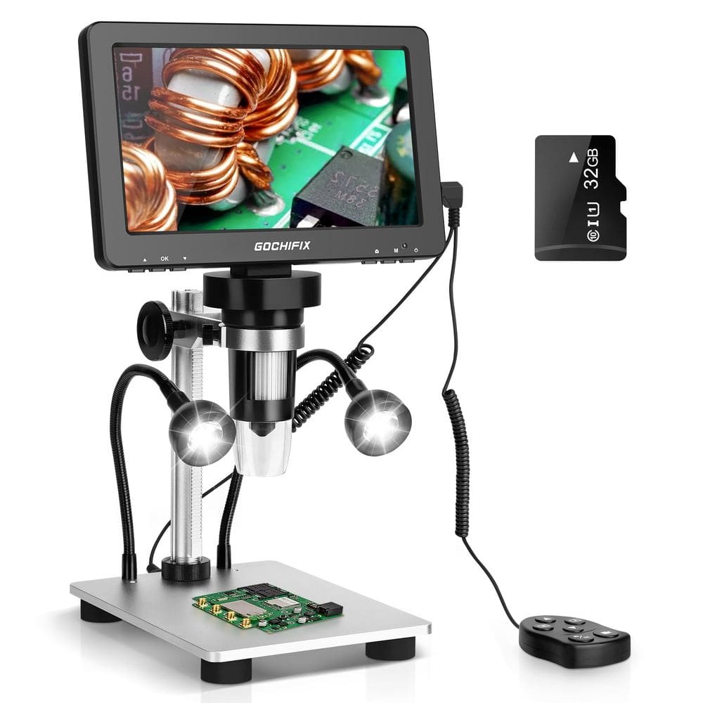 Microscópio digital GOCHIFIX 1200X 12MP 1080P LCD 7”