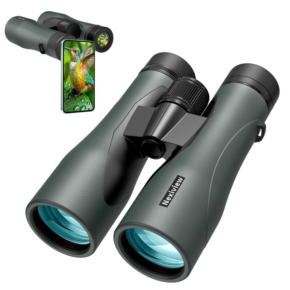 Binóculos Nexiview 15x52 HD de alta potência com adaptador de telefone