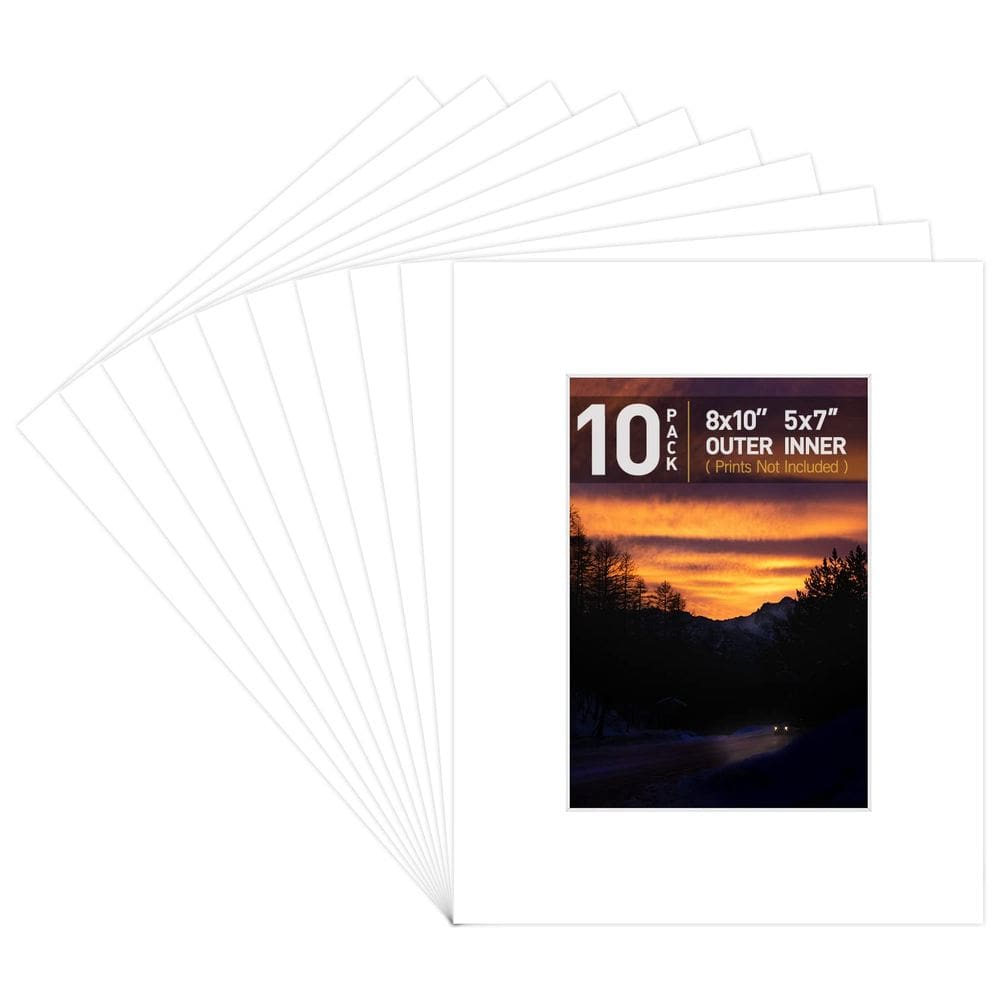 Tapetes para fotos Golden State Art Classic White 8x10” (pacote 10)