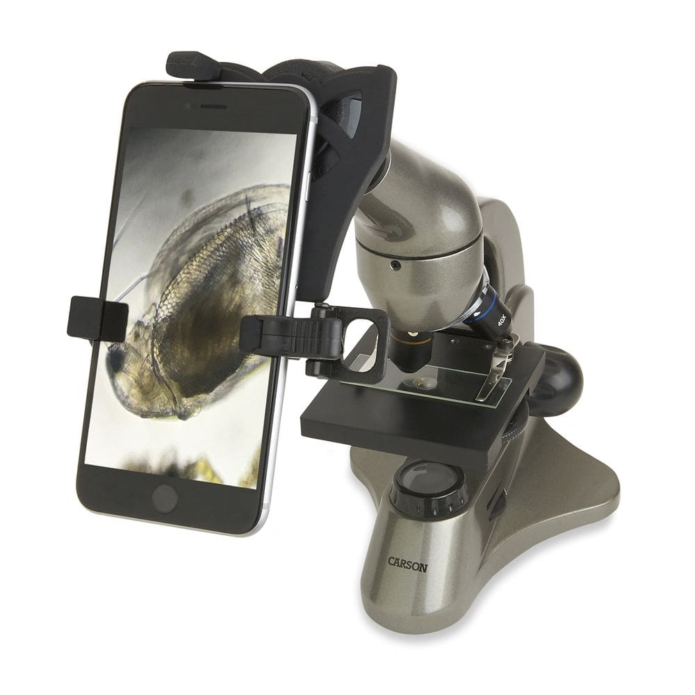 Microscópio Carson Beginner 40x-400x com adaptador de smartphone