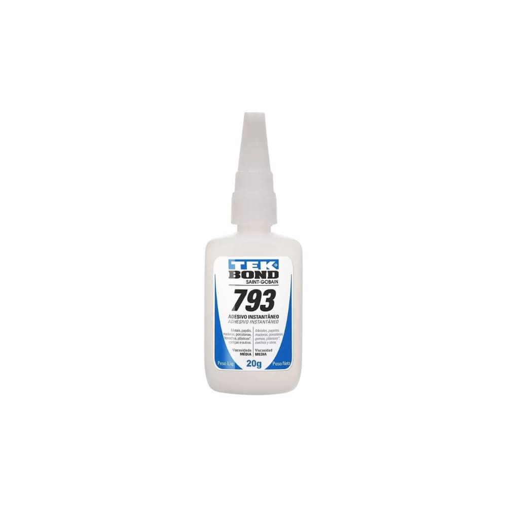 Cola / Adesivo Instantâneo Multiuso 793 20G Transparente - Tekbond