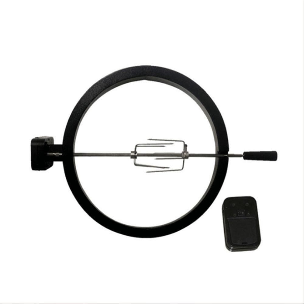 Rotisserie Para Kamado Ultra Da Rasco [kit Plug & Play] - Espeto Rotativo Com Motor Preto
