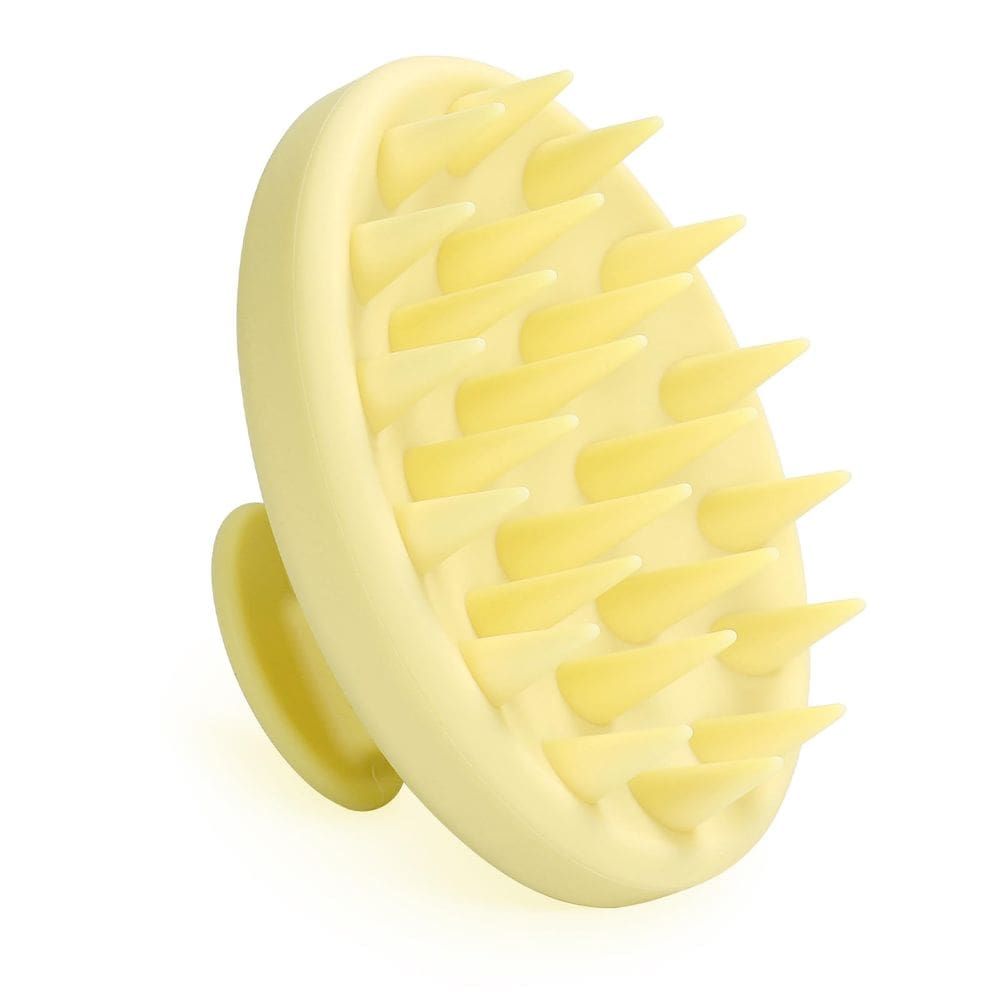 Massageador de couro cabeludo Meartchy Silicone para crescimento de cabelo amarelo