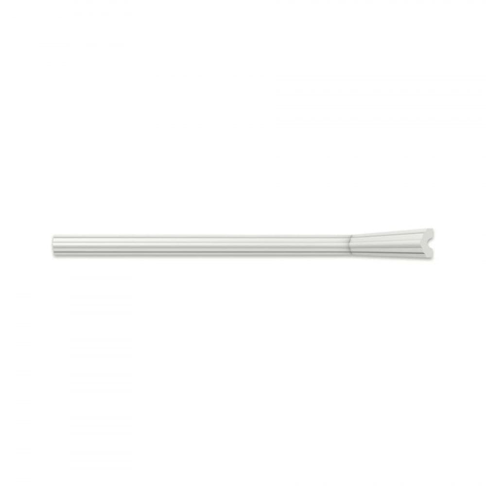 Kit com 5 Barras Roda Meio l40 Perfil de Poliestireno Homestar 10m Branco
