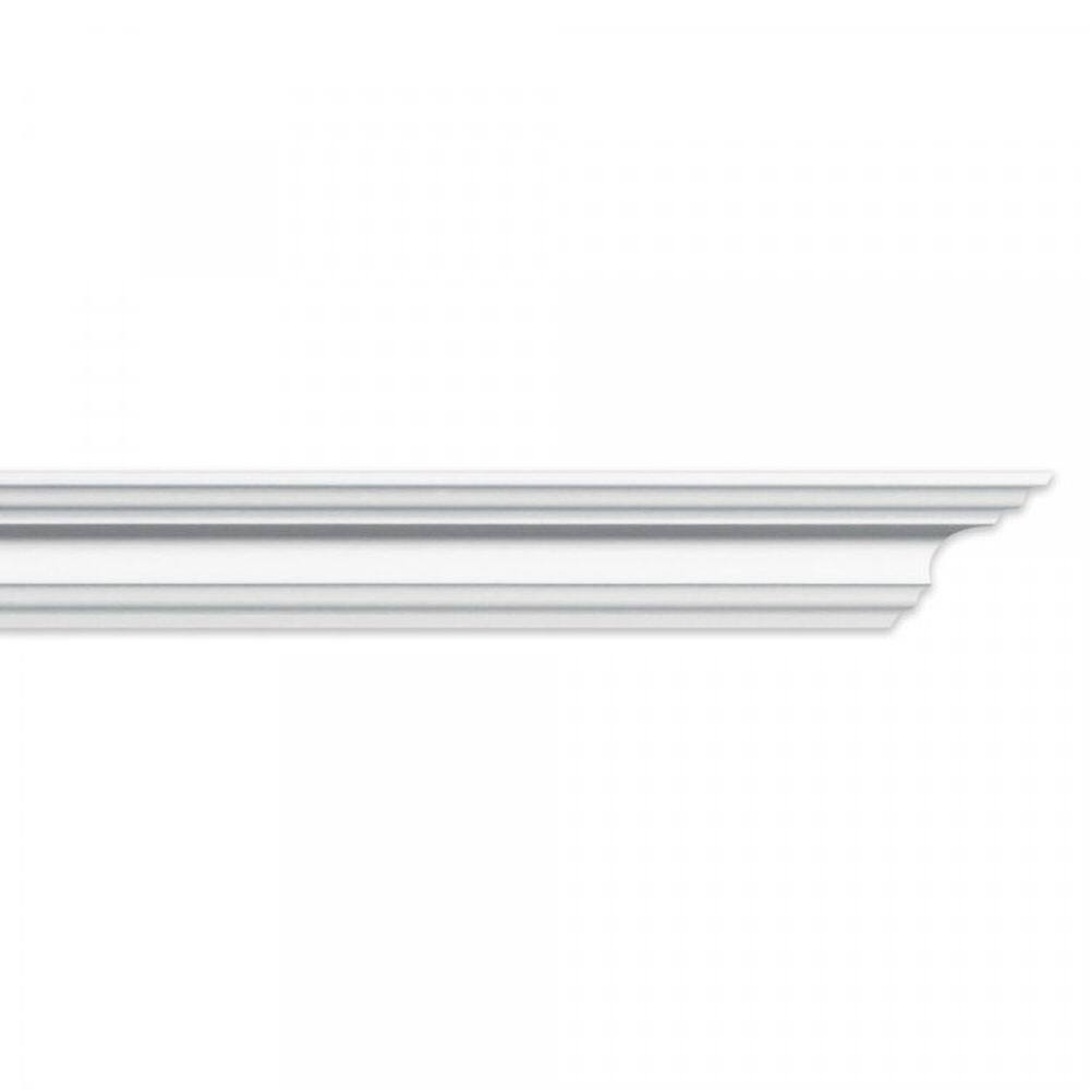 Kit com 5 Barras Roda Teto Perfil de Poliestireno K35 HomEstar 10m Branco