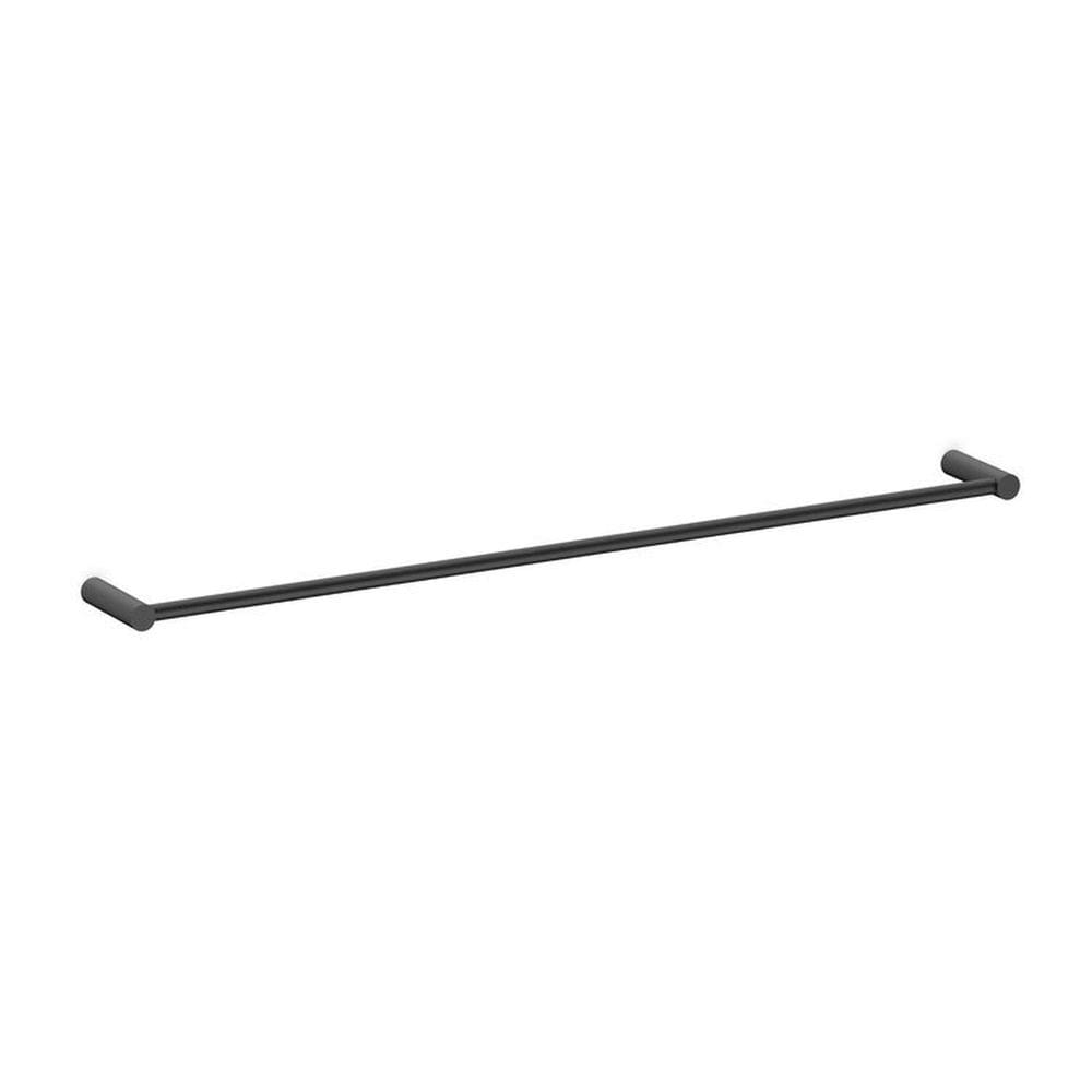 Kit com 2 Toalheiro de Barra 600mm Flow Design Elegante Preto Matte