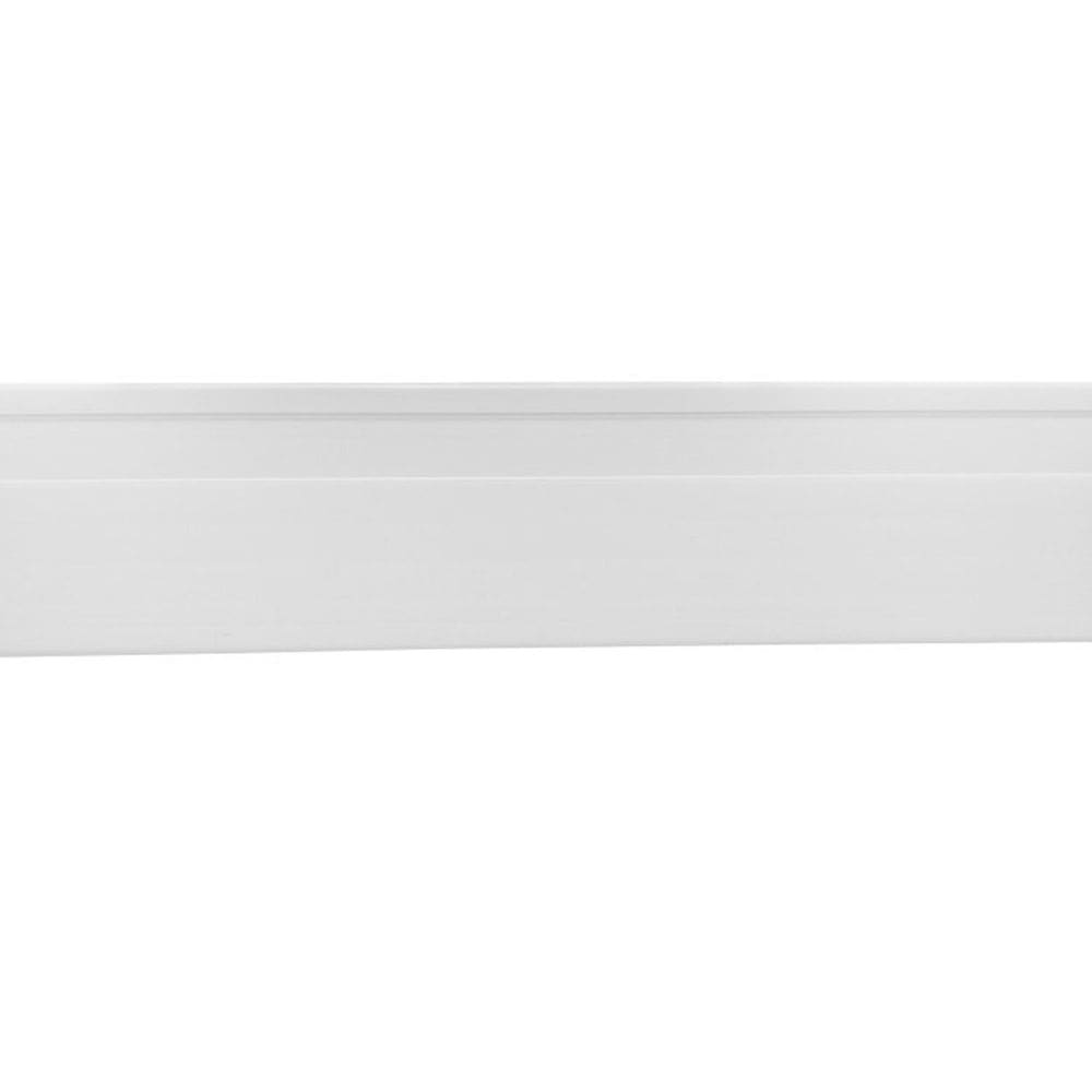 Kit com 5 Barras Rodapé de PVC 10cm x 15mm x 2,40m Master Bariri 12m Branco