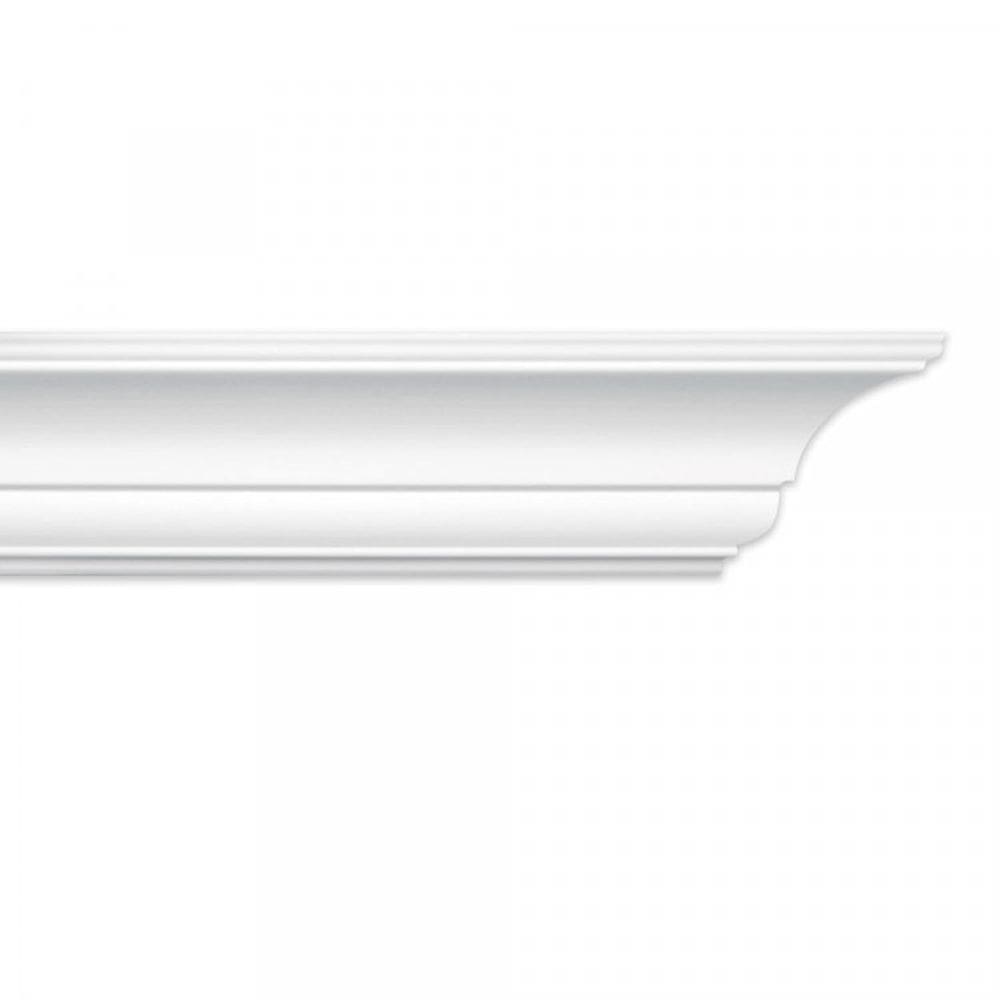 Kit com 10 Barras Roda Teto Perfil de Poliestireno AS HomEstar 20m Branco