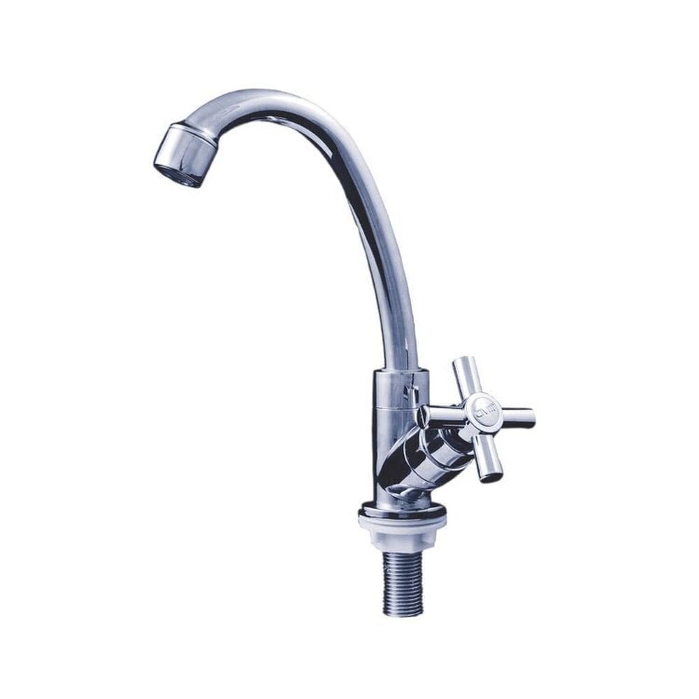 Kit 3 Torneiras Cozinha Abs Registro Cruzeta 1/4 de Volta Civitt Cinza