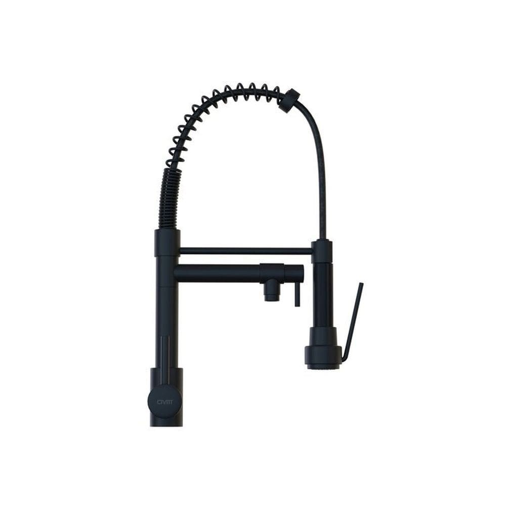 Kit 3 Torneiras Cozinha Gourmet Monocomando 50cm Duas Saídas Preto