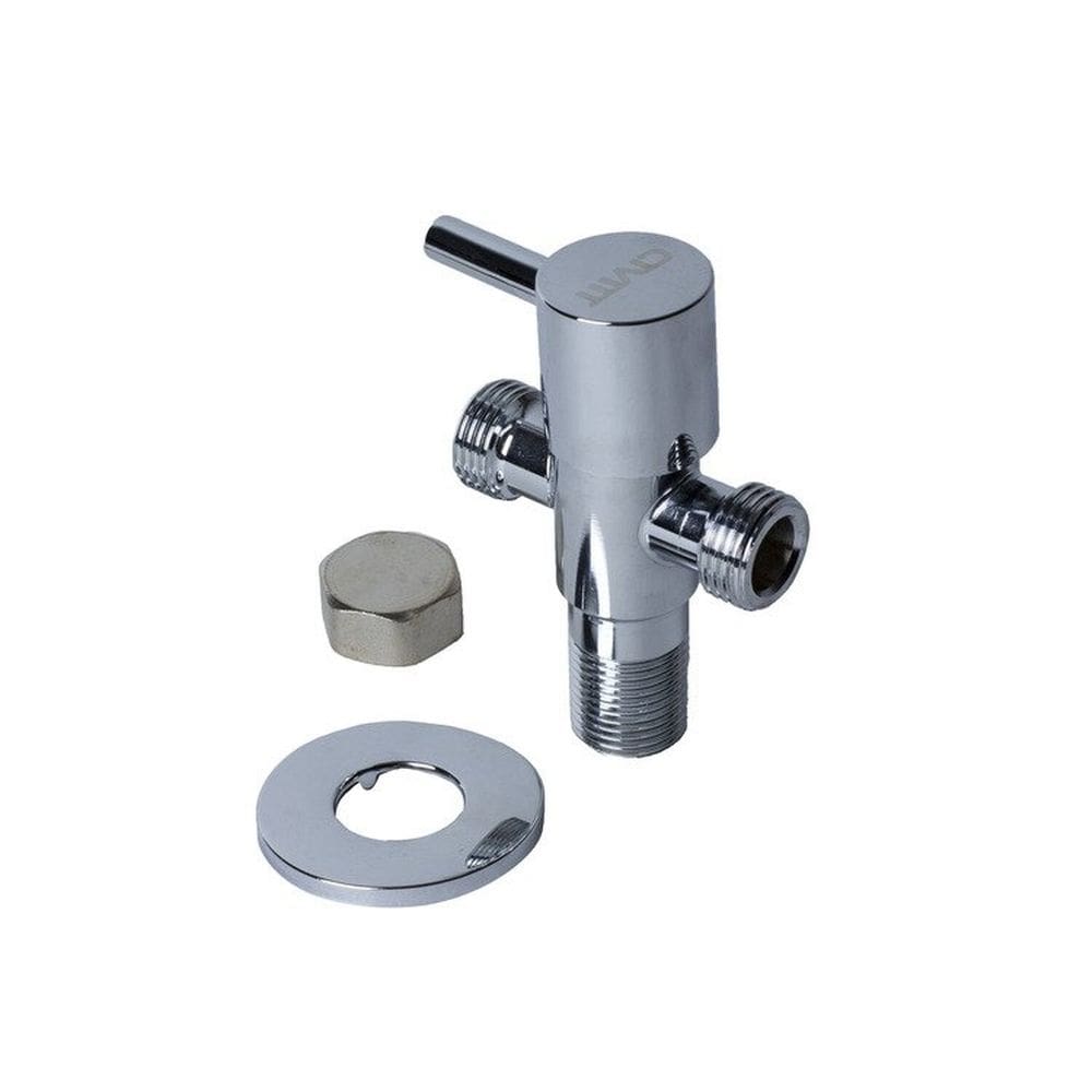 Kit 2 Registros de Metal com Derivação 1/2x1/2 Civitt Inox