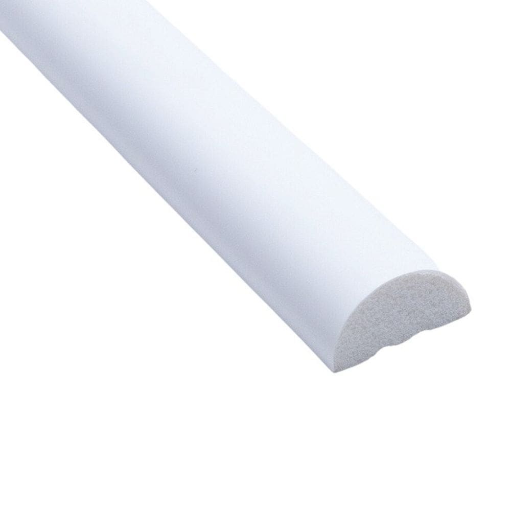 Kit com 15 Barras Rodameio de Poliestireno 2,5cm X 13mm Liso 36m Branco