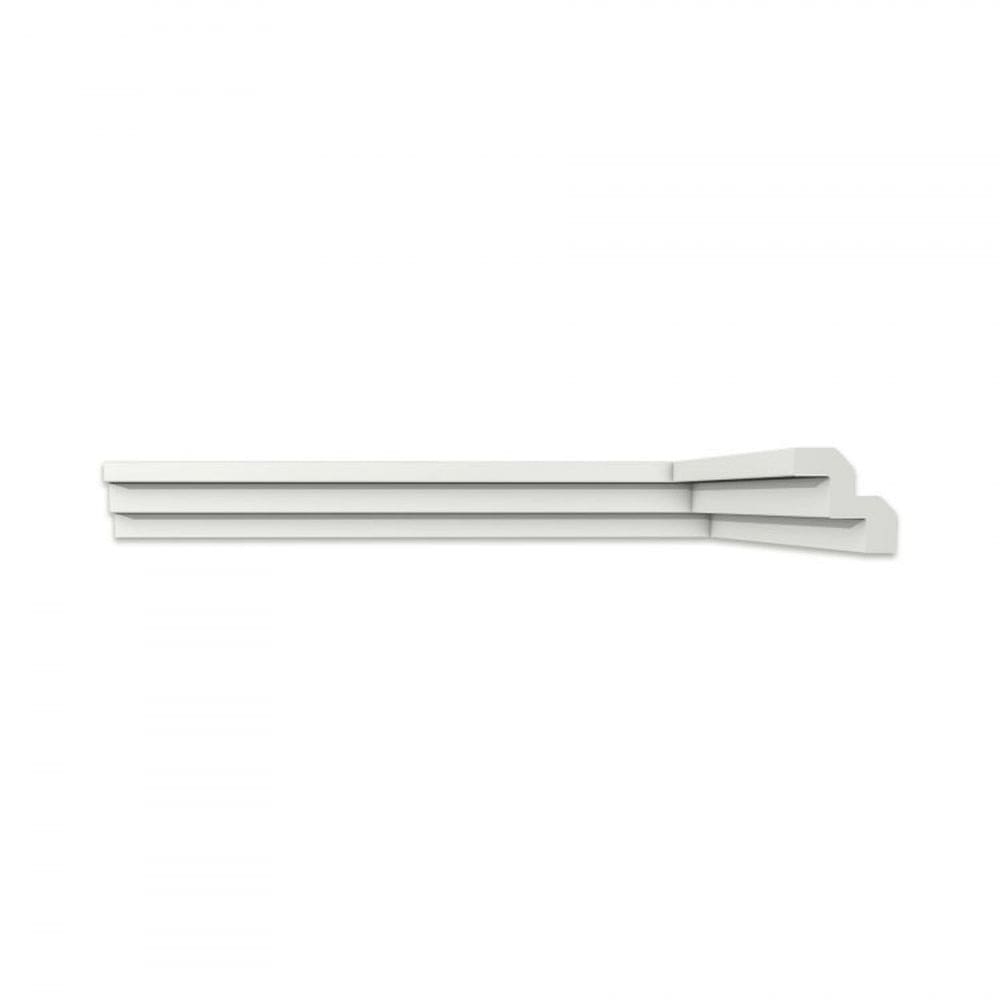 Kit com 10 Barras Roda Teto Perfil de Poliestireno T70 Homestar 20m Branco