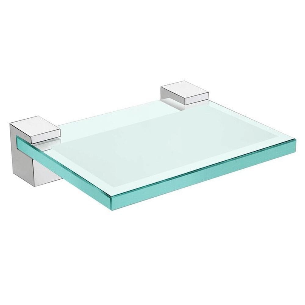 Kit com 3 Saboneteira de Vidro Ritmo 11,4x17,5cm Cromado