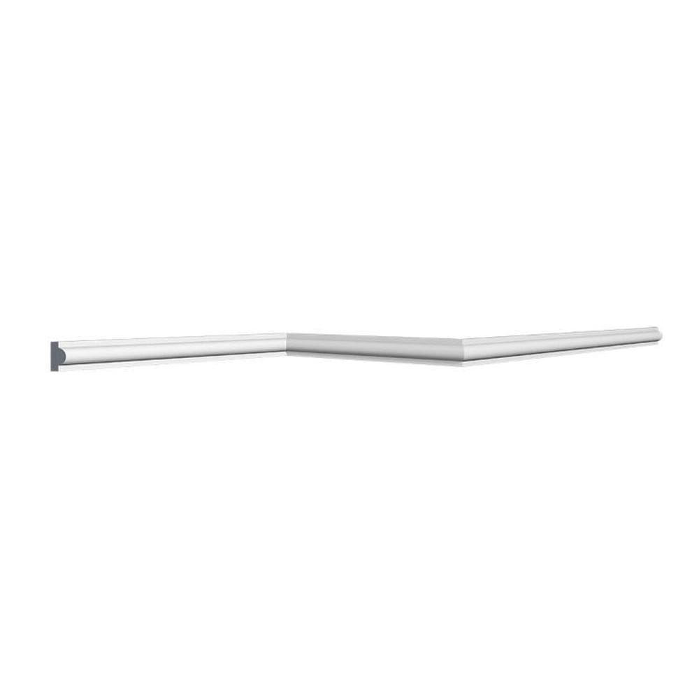 Kit com 20 Barras Roda Meio I20 Perfil de Poliestireno 40m Branco