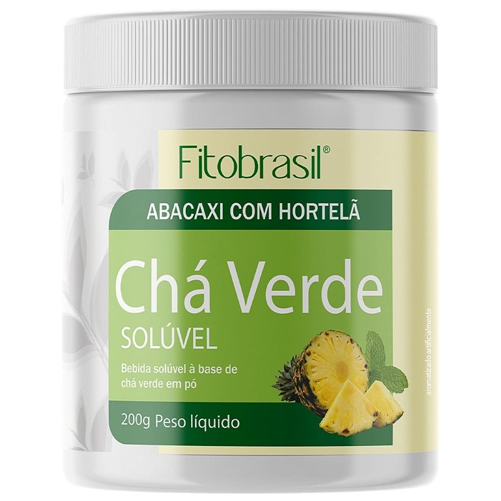 Chá Verde Soluvel sabor Abacaxi com Hortelã 200g
