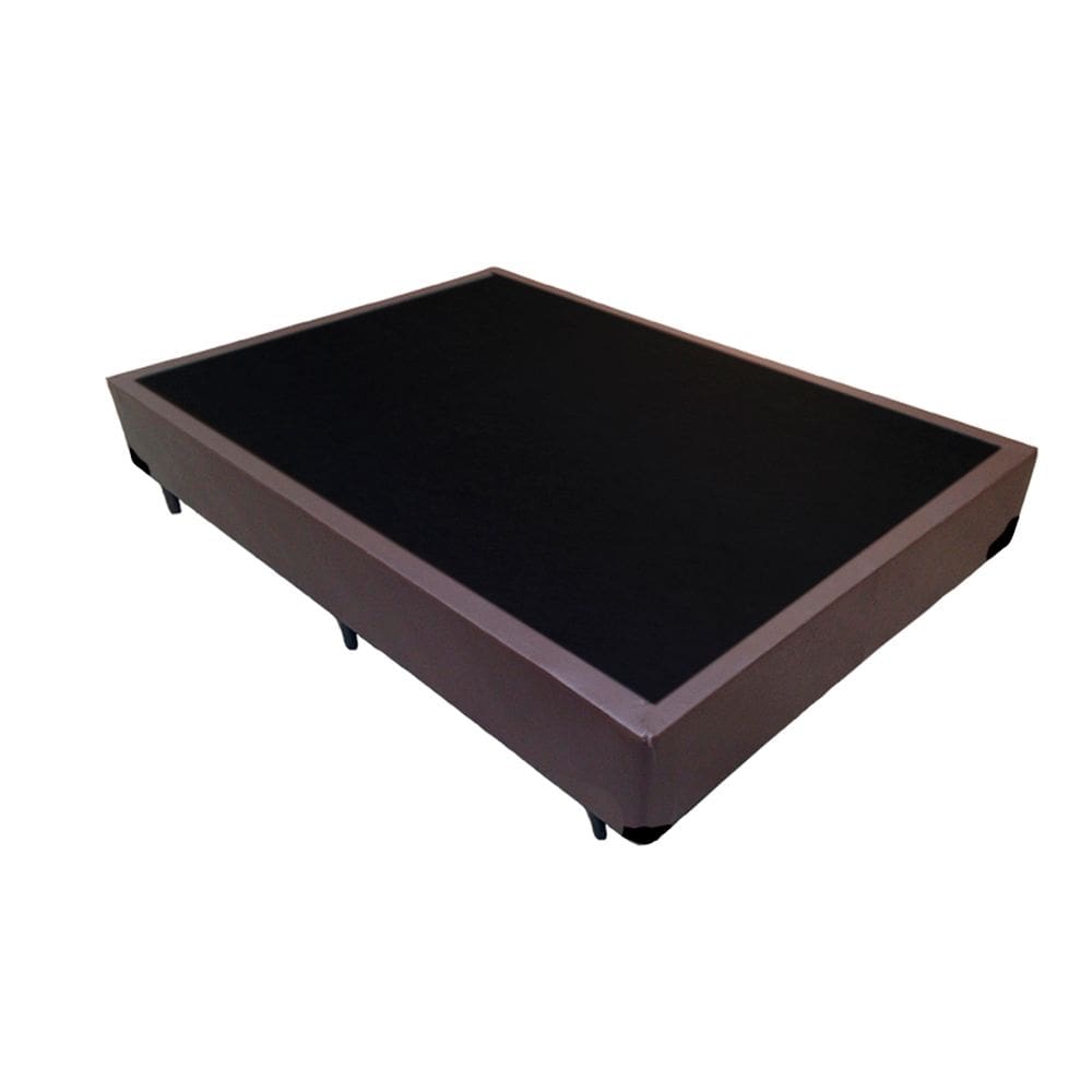 Cama Box Blindado Casal Principe das Camas Sintético Marrom 138x188x40