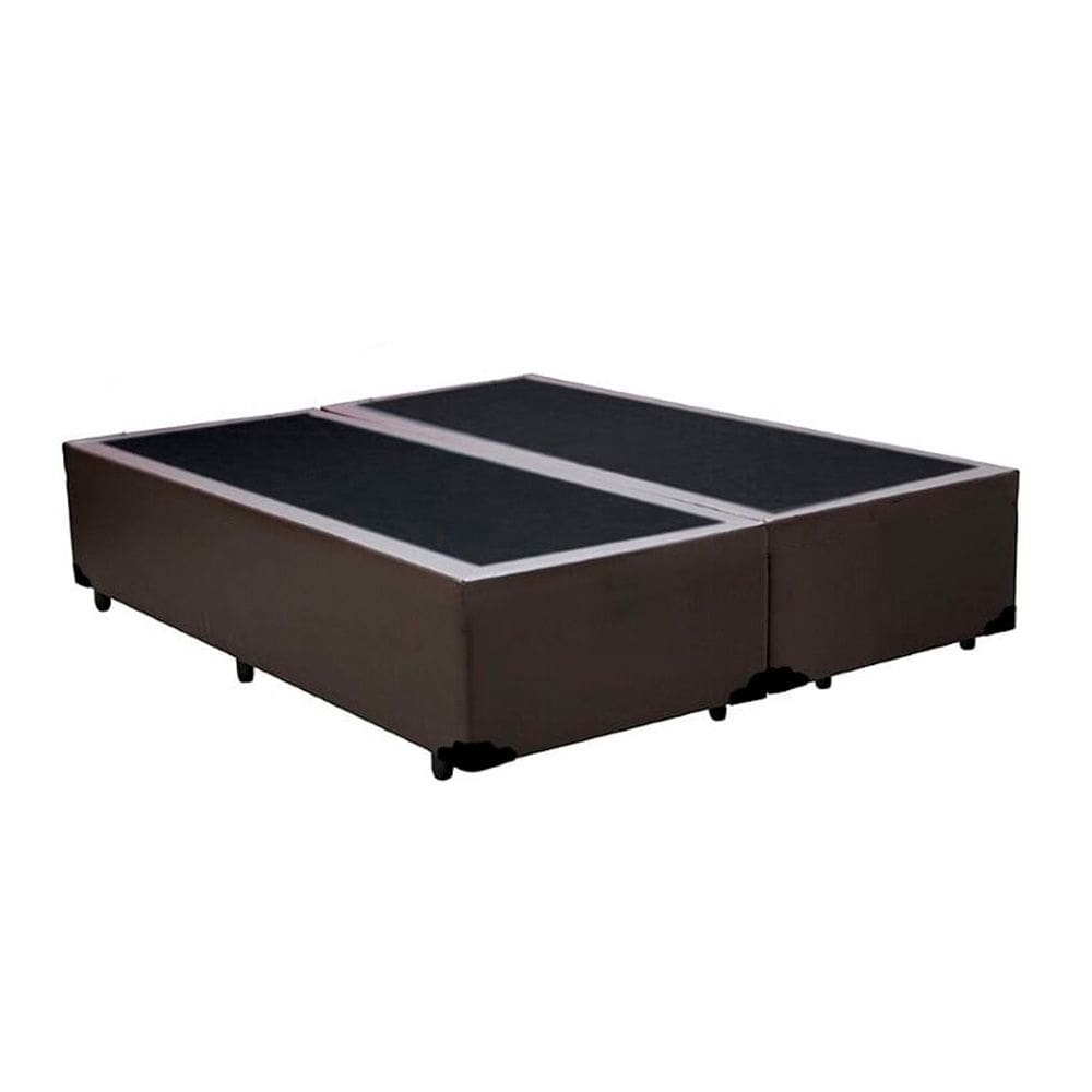 Cama Box King Bipartido Principe das Camas Sintético Marrom 193x203x40