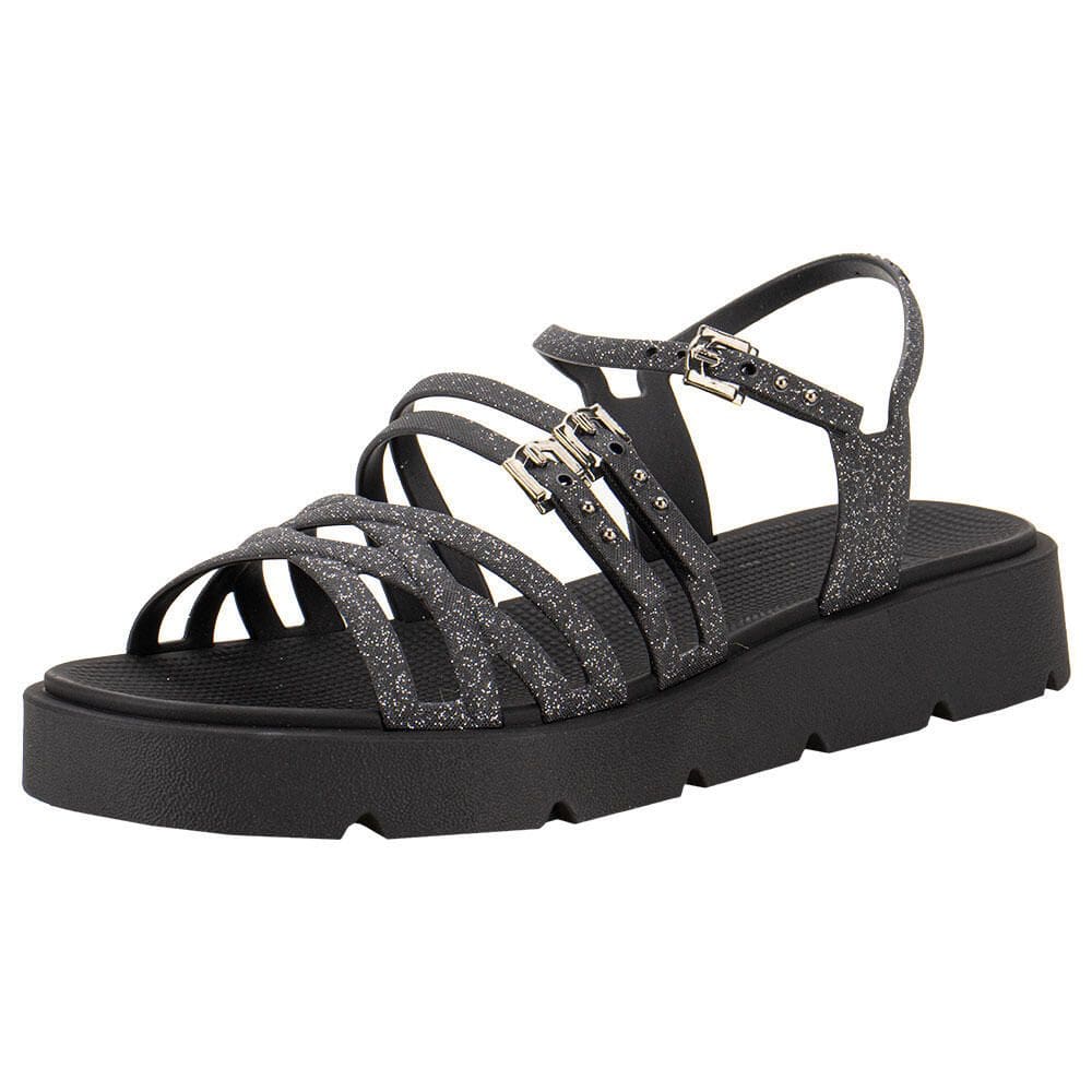 Sandália Feminina Flat Sparkle Zaxy 19027