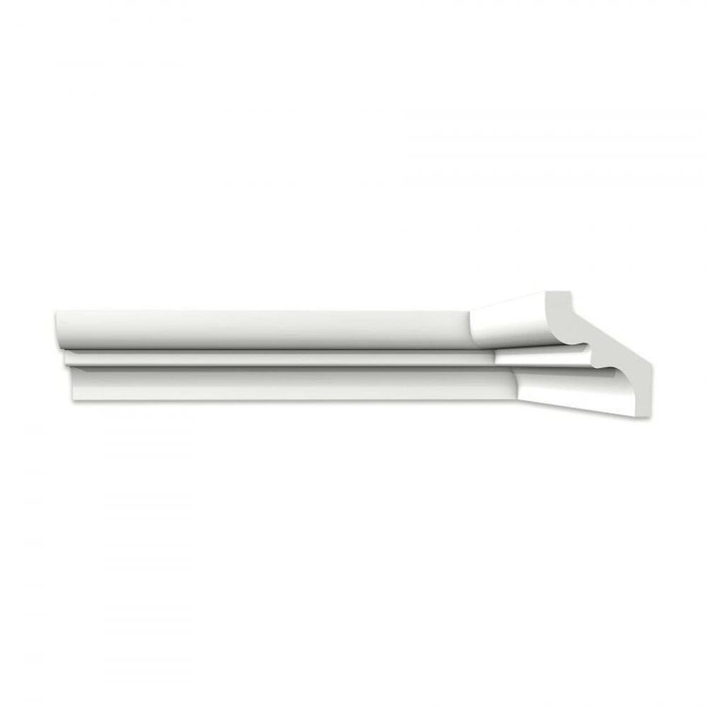 Kit com 5 Barras Roda Teto Perfil de Poliestireno S80 HomEstar 10m Branco