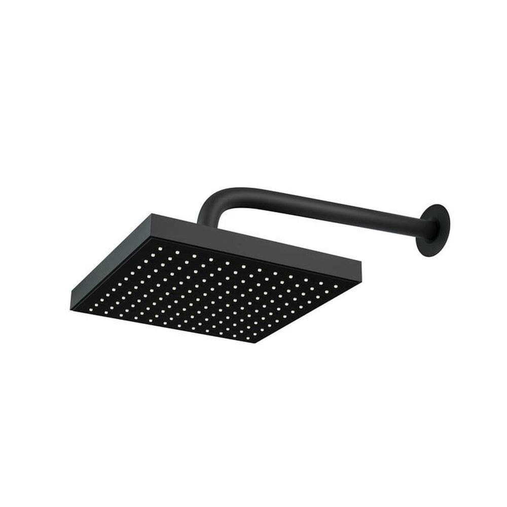 Kit 3 Chuveiros Quadrado Articulado Luxo Preto