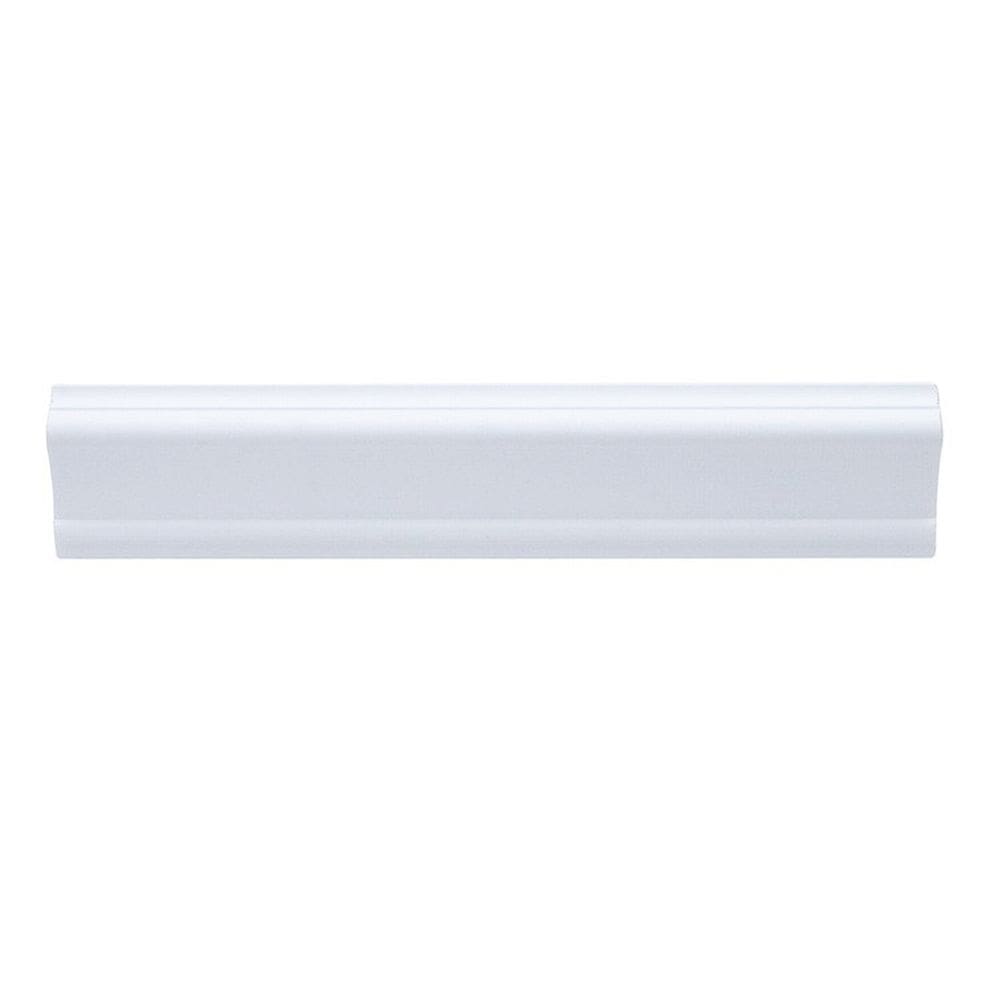 Kit com 3 Barras Rodameio de Poliestireno 3,7cm X 15mm Liso 7,2m Branco