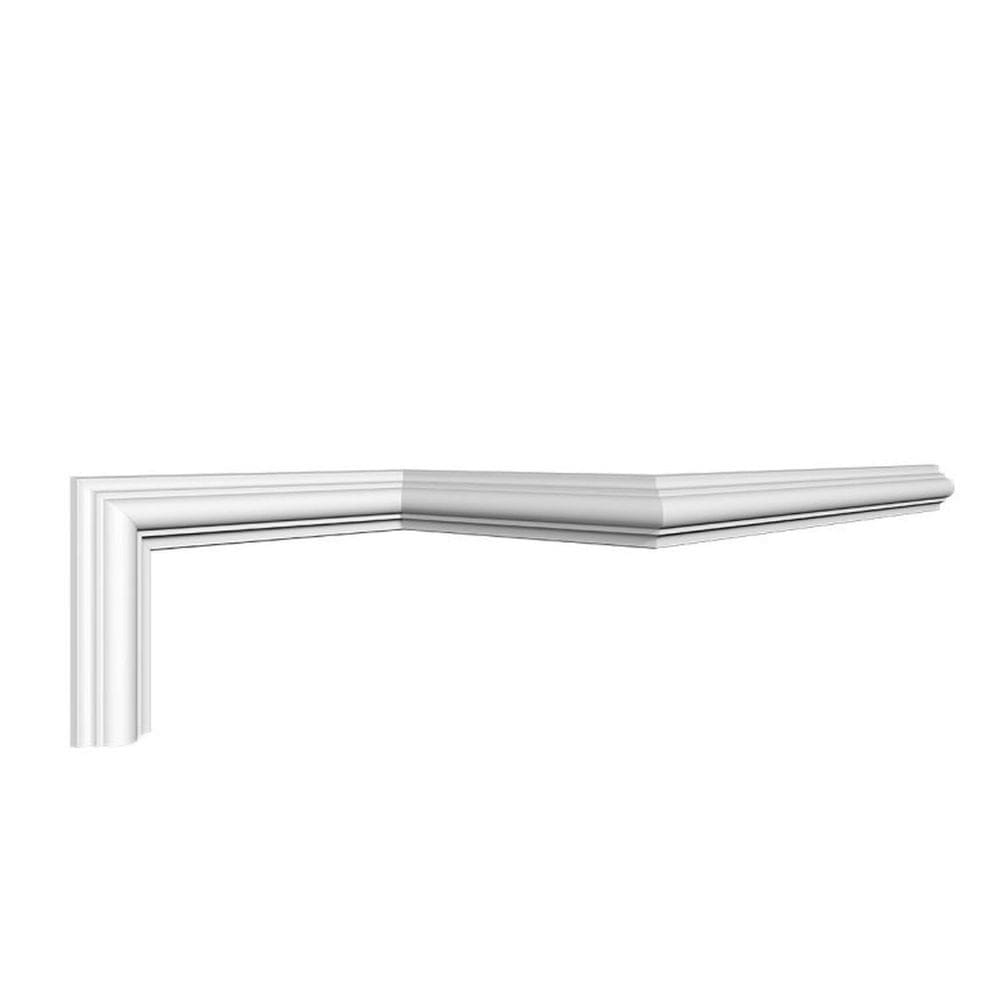 Kit com 10 Barras Roda Meio Cw11 Perfil de Poliestireno HomeEstar 20m Branco