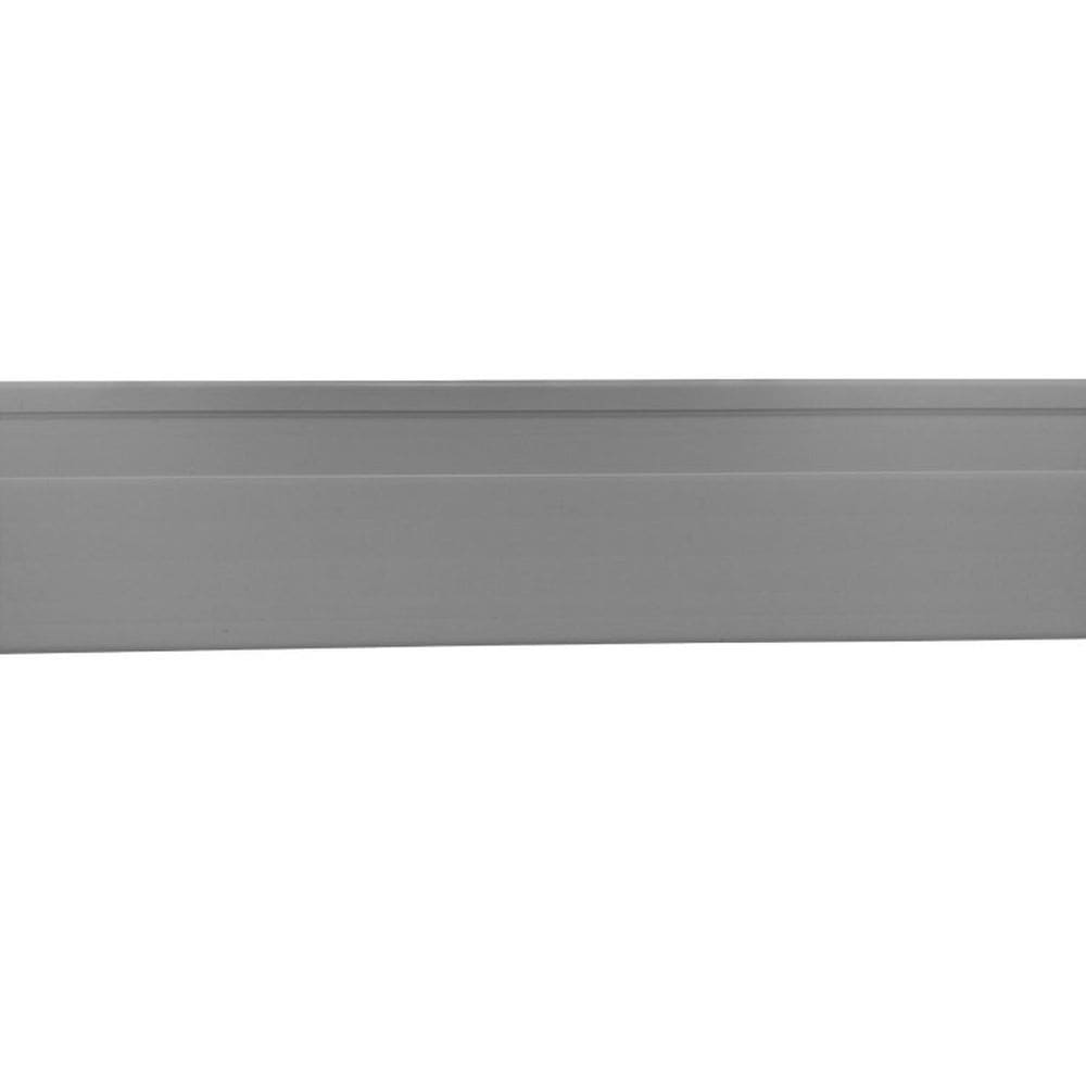 Kit com 15 Barras Rodapé de PVC 10cm x 15mm x 2,40m Master Bariri 36m Cinza