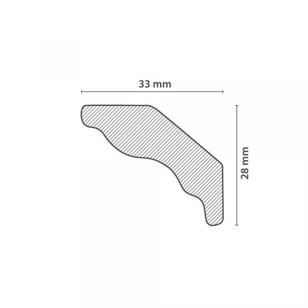 Kit com 15 Barras Roda Teto Perfil de Poliestireno M35 HomEstar 30m Branco