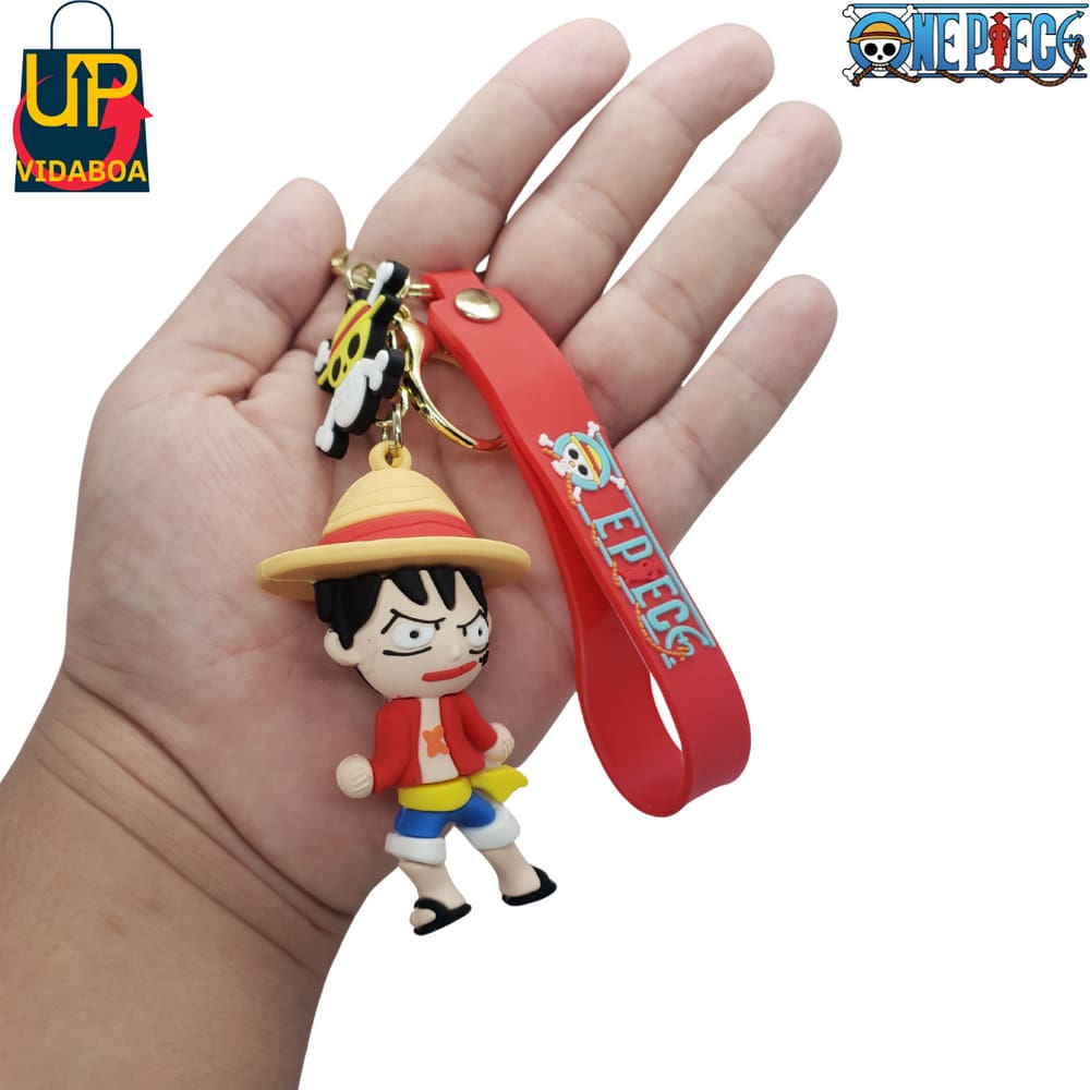 Chaveiro One Piece  - com Boneco Monkey D Luffy