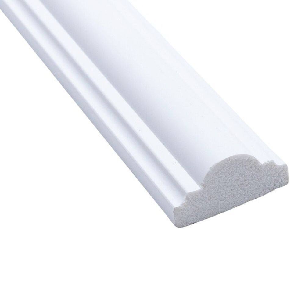 Kit com 5 Barras Rodameio de Poliestireno 4,1cm X 20mm Liso 12m Branco