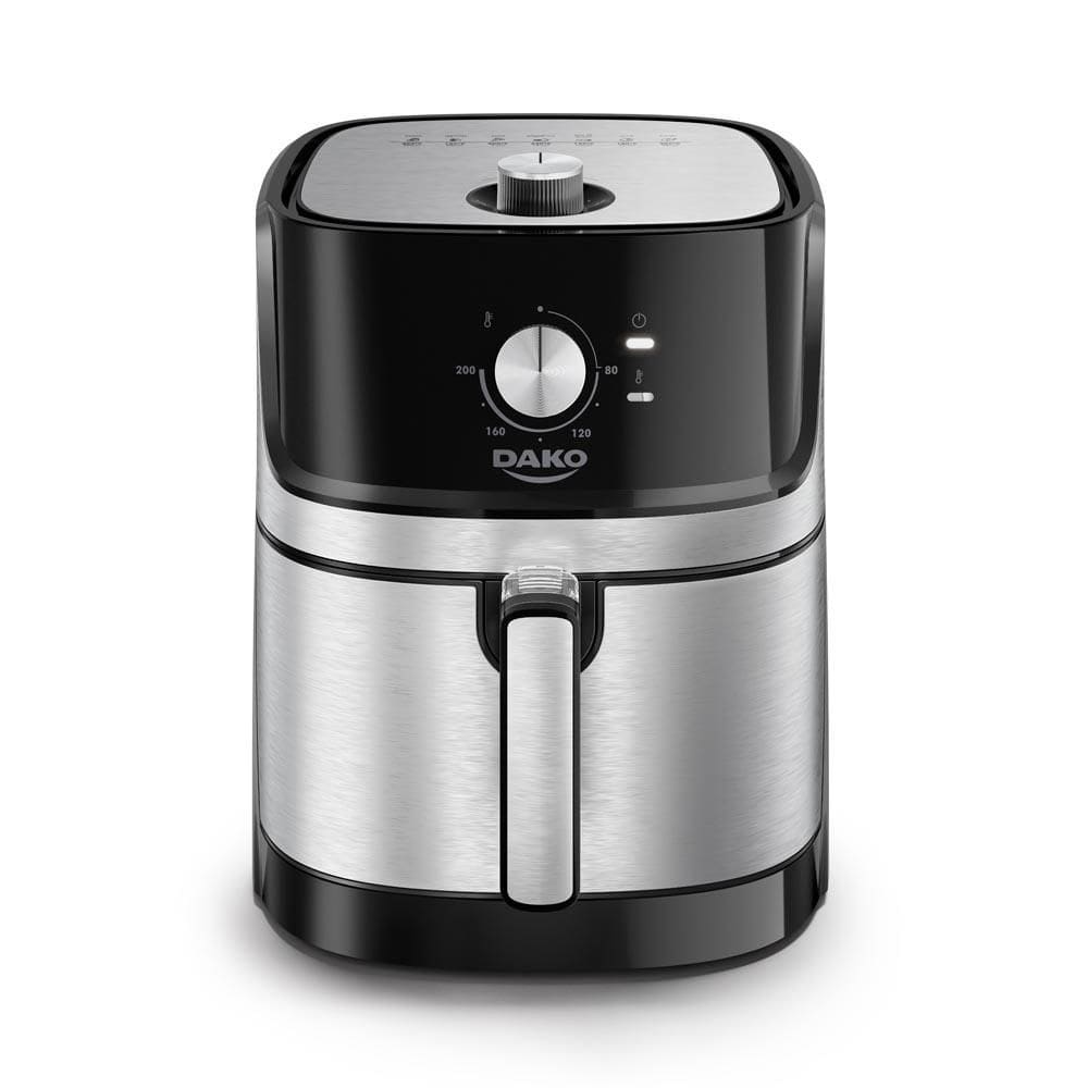Fritadeira Elétrica Air Fryer Sem Óleo 5L Dako com Painel Analógico 1700W Preto/Inox 127V