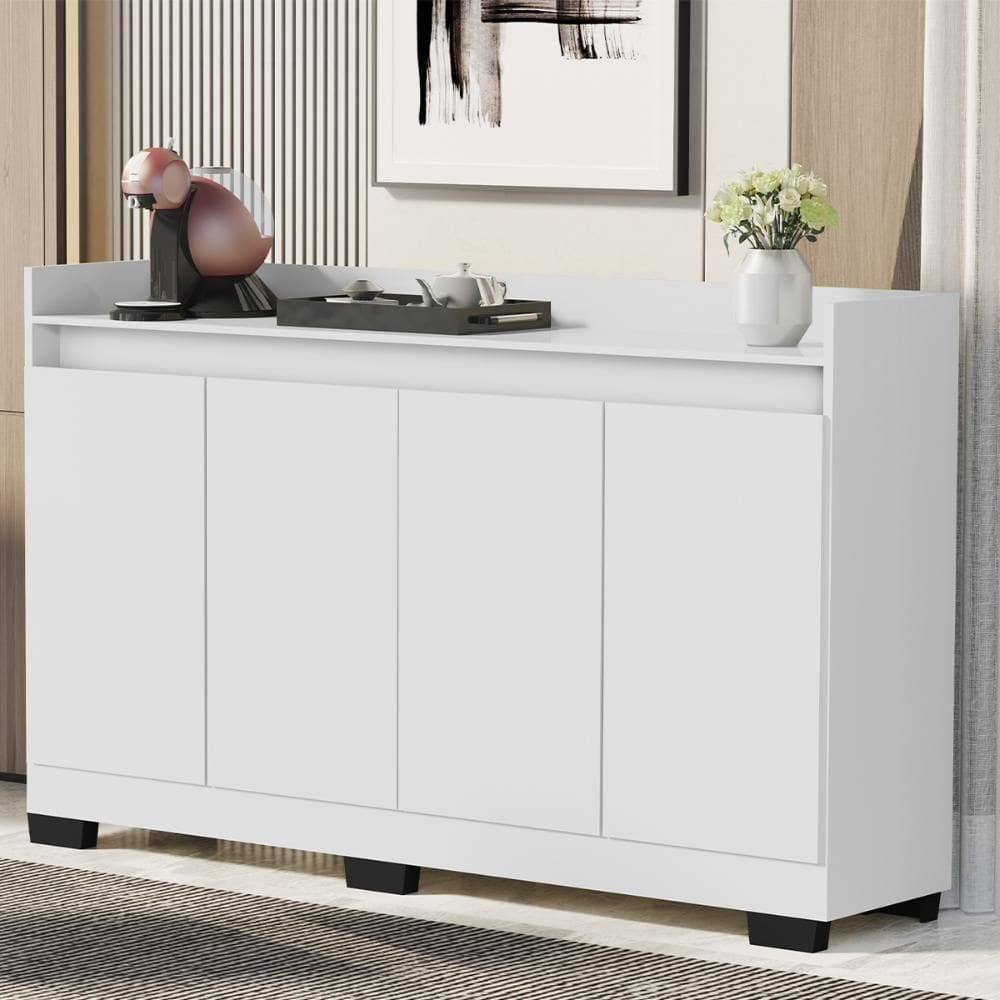 Aparador Buffet Sala Lorde 4 Portas Branco