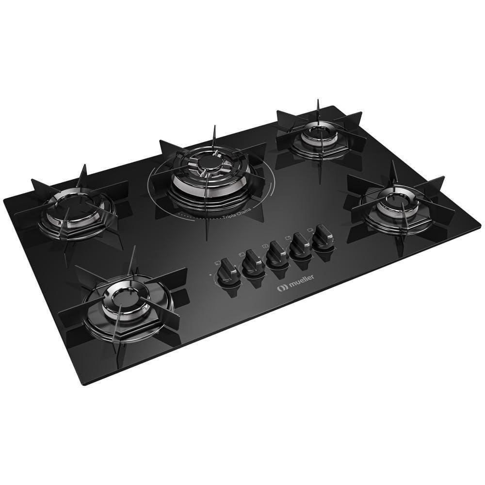Cooktop Mueller 5 Bocas Queimador Tripla Chama MCG5BC Bivolt