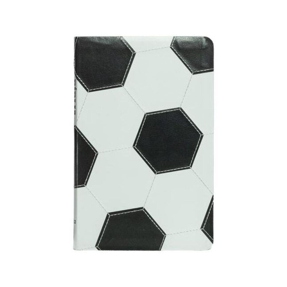 Bíblia Nvi Slim, Capa De Futebol, Couro-Soft Preto E Branco, Luxo