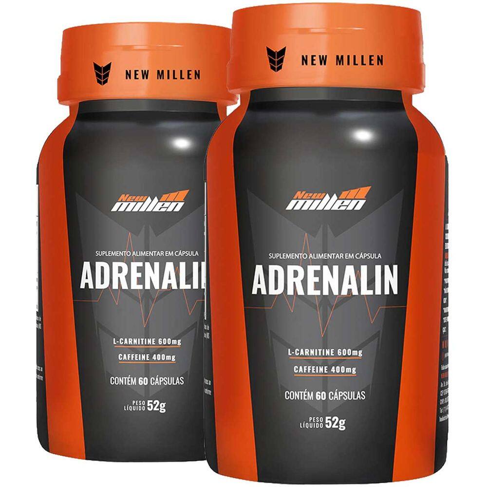 2x Termogênico Adrenalin com 60 Cápsulas Cada New Millen