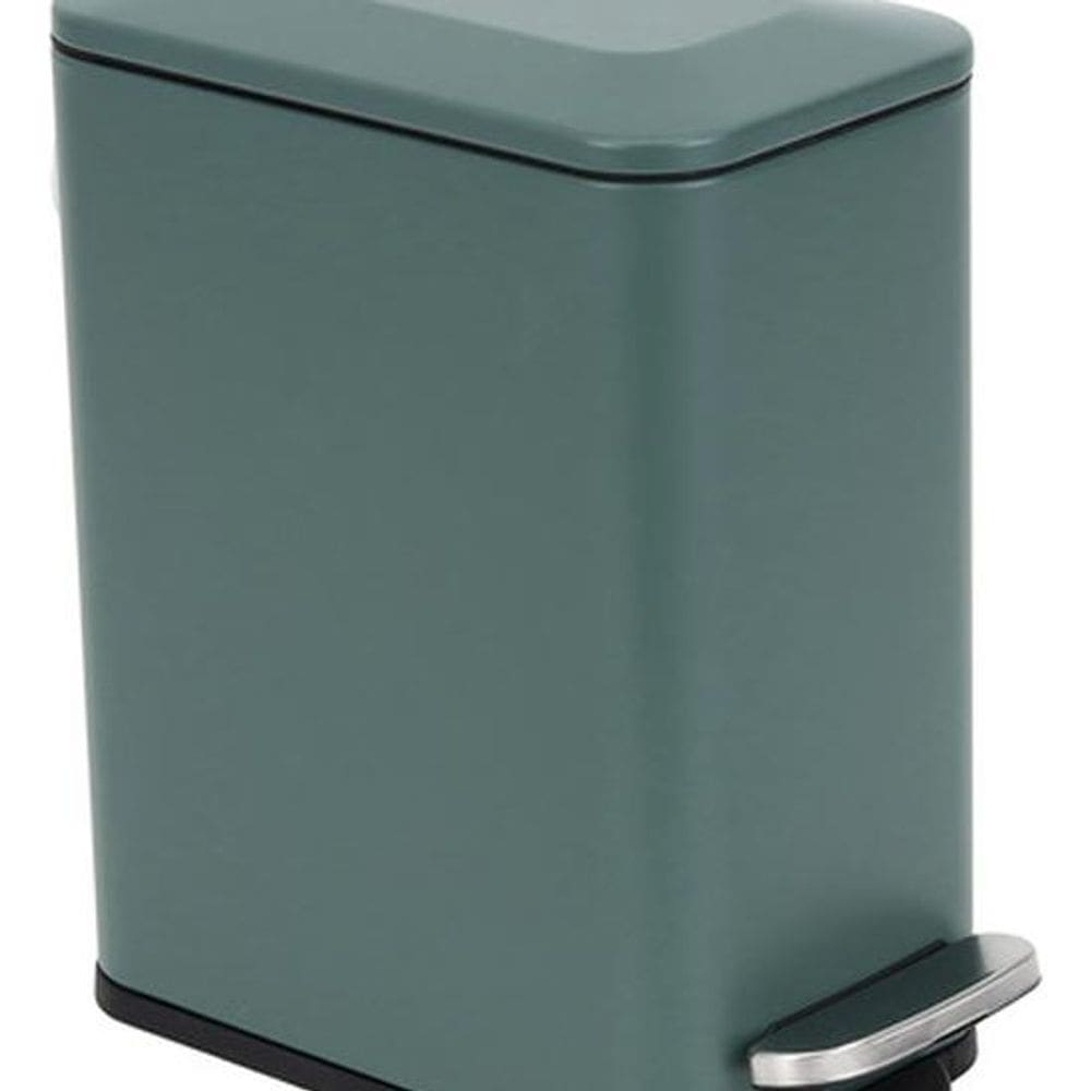 Lixeira De Chão Para Banheiro 5l Metal 29x14x27cm - Verde