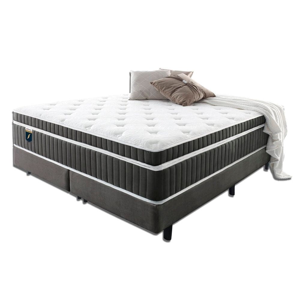 Base Box Somiê Casal 138cm Sognare Cinza grafite