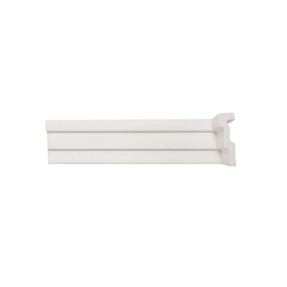 Rodateto de Poliestireno 6cm X 20mm Liso 2,0 metro linear - caixa com 2 Unidade - Branco