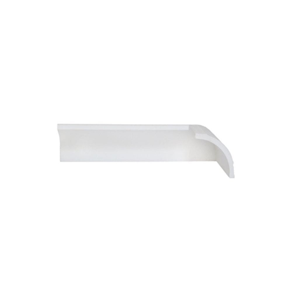 Rodateto de Poliestireno 6,5cm X 80mm Liso Metro Linear-5101b1 - Barra com 2,0 Ml - caixa com 2 Unidade - Branco