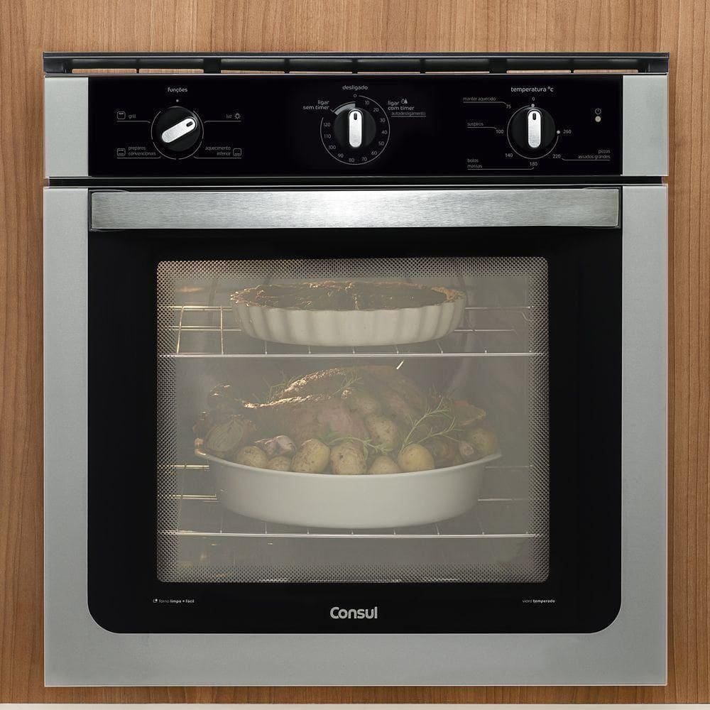 Forno De Embutir Elétrico Consul COB84AR 84 Litros Prata 220V