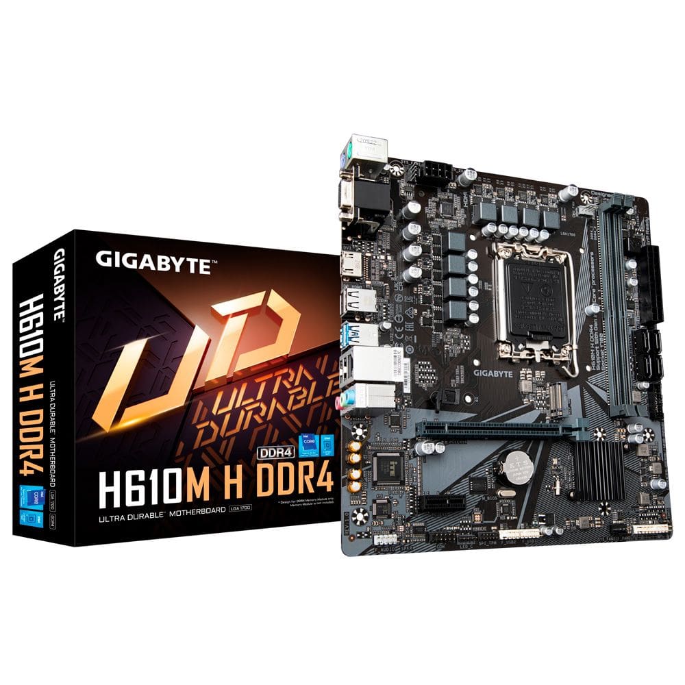 Placa Mãe Gigabyte H610M H DDR4, Chipset H610, Intel LGA 1700, mATX, DDR4