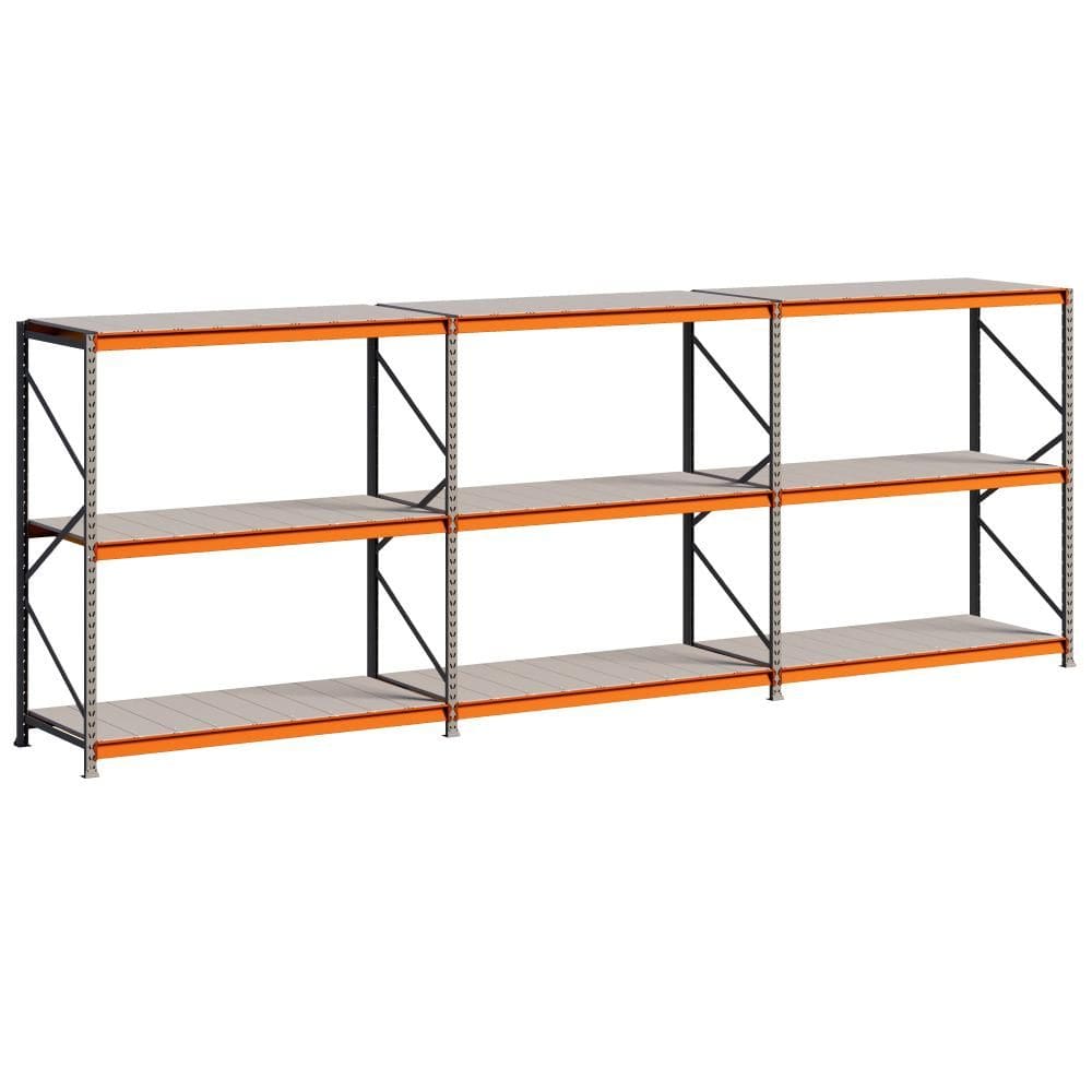Porta Pallet 4500kg 1 Inicial 2 Continuações 200x180x80 3 Níveis Com Bandeja De Aço MPP500 Amapá