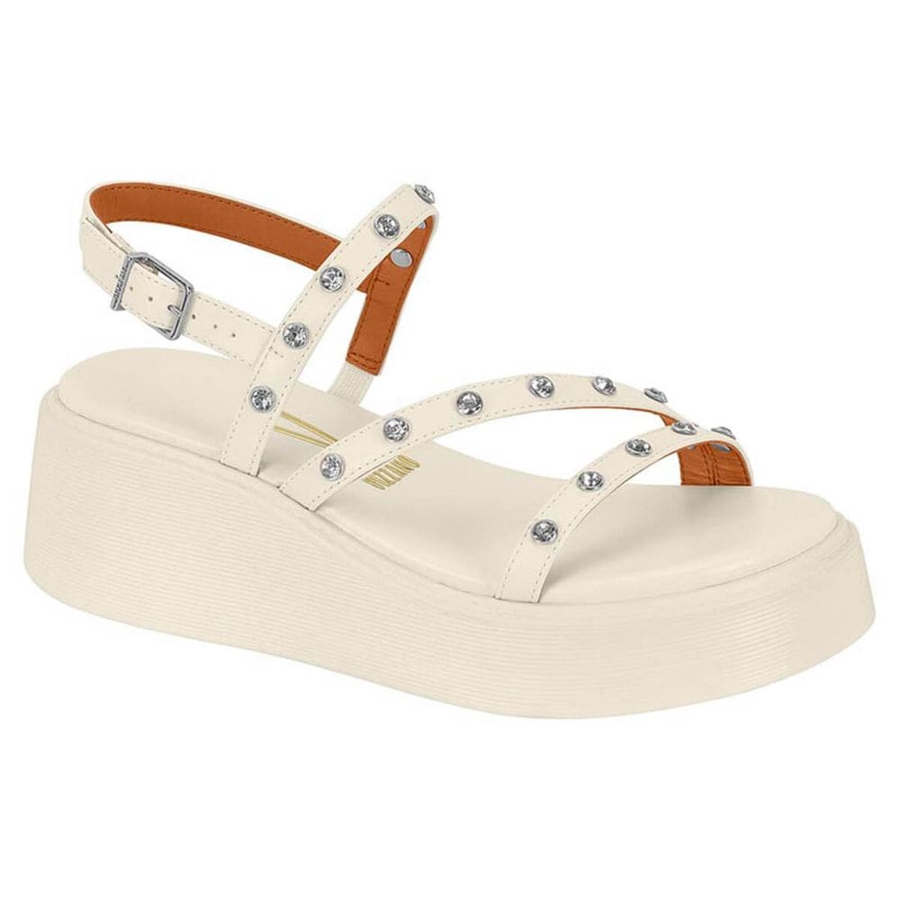Sandália Feminina Plataforma Vizzano Strass